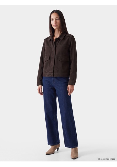 Lcwaıkıkı Classic Kahverengi Gabardin Kadın Gömlek Ceket
