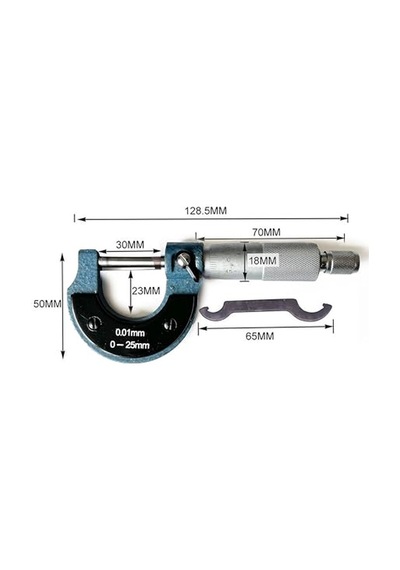 Mikrometre 0-25mm 0.01mm Renkli