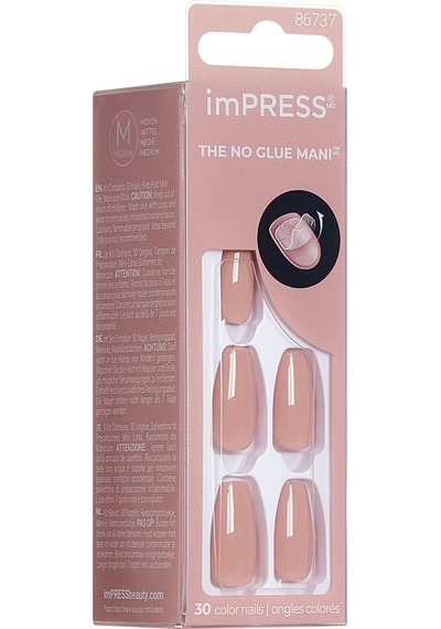 İmpress Color Kendinden Yapışkanlı Takma Tırnak Uzun Nude Kiremit