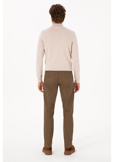 U.S. Polo Assn. Erkek Haki Slim Fit Kanvas / Chino Pantolon 50310340-VR027