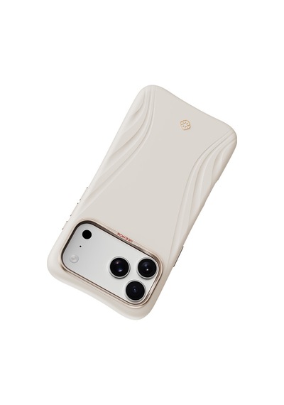 Apple Uyumlu iPhone 18 Pro Max Uyumlu Kılıf M-safe Özellikli Çizgili Logolu Udemos Freedom Serisi Kapak Beyaz