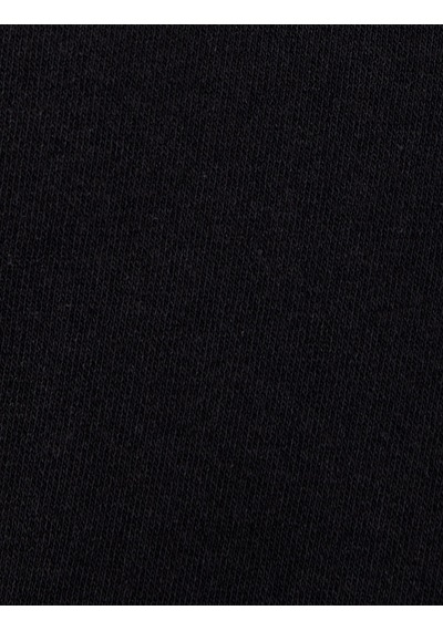 Koton Oversize Kolsuz Sweatshirt Kapşonlu Kanguru Cepli Baskılı Pamuklu Şardonlu Siyah 5wam30001mk