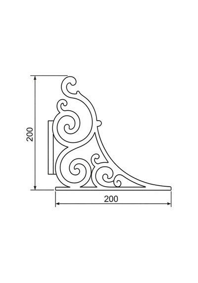 2 Adet Dekoratif Metal Raf Ayağı 20cmx20cm Diğer