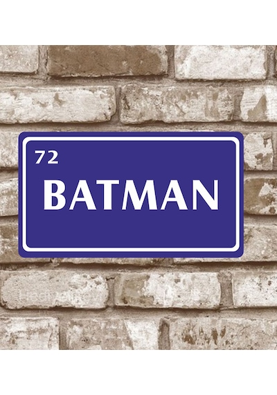 Kişiye Özel Metal Plaka Batman 72 Retro Poster (29X15)
