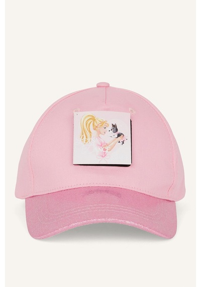 Defacto Barbie 3d Aplikeli Simli Siperlikli Pamuklu Cap Şapka Kız Çocuk G1200a8nspn1 Pembe-pn1