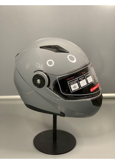 JK Çene Açılır Vizörlü Ece Belgeli Nargo Gri Kask Jiekai Jk-902 Gri