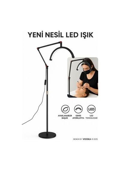 Profesyonel Led Yarım Ay Güzellik Lambası ,3200 5600k Kirpik,microblading,dövme,manikür 2000 Lümen
