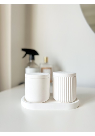Bernami Biblo Pinterest Dekoratif Dikey Çizgili 3'lü Set , Banyo Seti