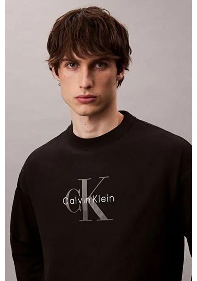 Calvin Klein Erkek Sweatshirt Siyah