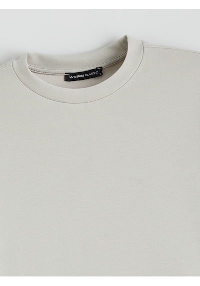 Lcw Everyday Gri Bisiklet Yaka Oversize Kadın Sweatshirt