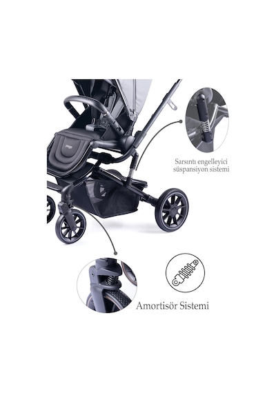 Prego Maybach İ-size Uv Tenteli Bebek Arabası Gri 2405