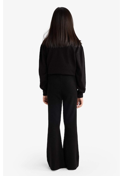 Defacto Kız Çocuk Beli Lastikli Flare Fit Pantolon F3823a825wnbk81 Siyah
