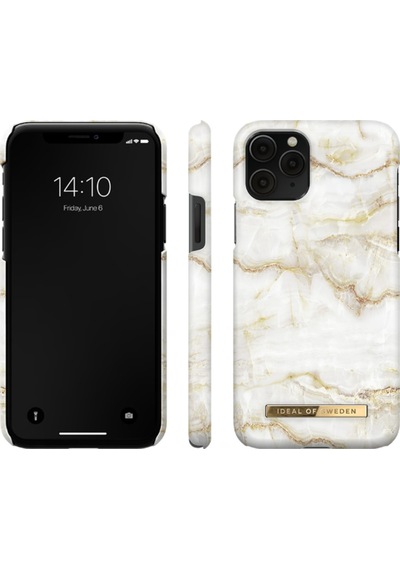 Apple Uyumlu iPhone 11 Pro  Telefon Kılıf Golden Pearl Marbl