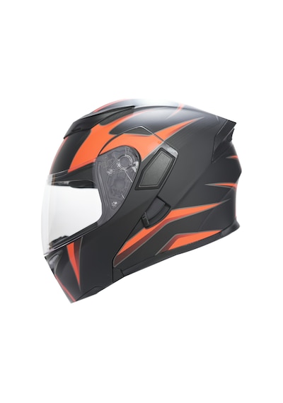 Rhkc 902 Çene Açılır Vizörlü Kask Siyah/kırmızı Renkli