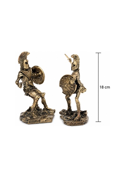 Antik Yunan Savaşçıları Heykeli Achilles Ve Hector Dekoratif Mitoloji Biblosu