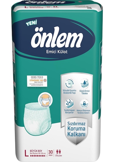 Önlem Yetişkin Emici Külot Bezi Büyük Boy Large 4 x 30'lu