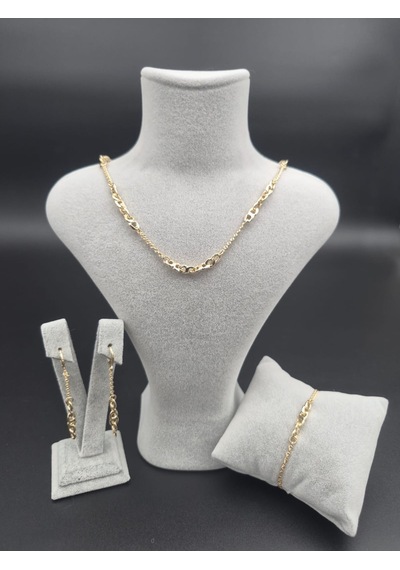 Elegant Sarmal Kolye Seti Altın