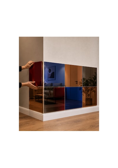 Lucitart Kendinden Yapışkanlı Parlak Dekoratif Pleksi Kare Duvar Paneli 9 Renk Seçeneği Modern Duvar Dekoru Gümüş Lucitart Kendinden Yapışkanlı Parlak Dekoratif Pleksi Kare Duvar Paneli 9 Renk Seçeneği Modern Duvar Dekoru Gümüş