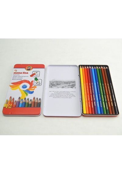 Koh-i Noor Set Of Artist S Coloured Pencils 3812 12 Kırmızı