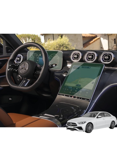 Mercedes C Serisi W206 (2021-2025) Uyumlu 11.9" Multimedya ve 12.3" Gösterge Çift Set 9h Nano Ekran Koruyucu