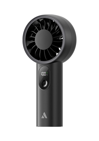Aecooly Pe01 El Fanı Dijital Led Göstergeli 5 Kademeli Portatif Soğutucu Siyah