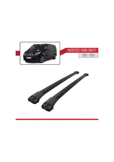 Mercedes Viano W447 2015 Ve Sonrası İle Uyumlu Ace-1 Ara Atkı Tavan Barı Siyah