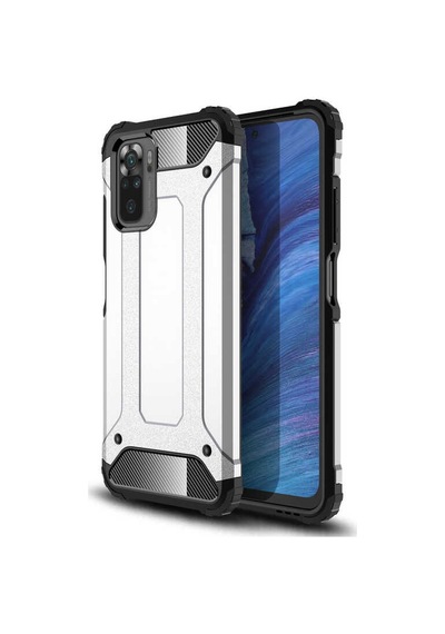 Noktaks - Xiaomi Uyumlu Xiaomi Redmi Note 10s - Kılıf Çift Katman Zırh Tank Crash Military Kapak - Kırmızı T17036 Kirmizi
