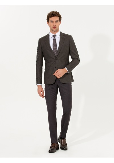 Cacharel Bordo Slim Fit Kumaş Pantolon Kırmızı