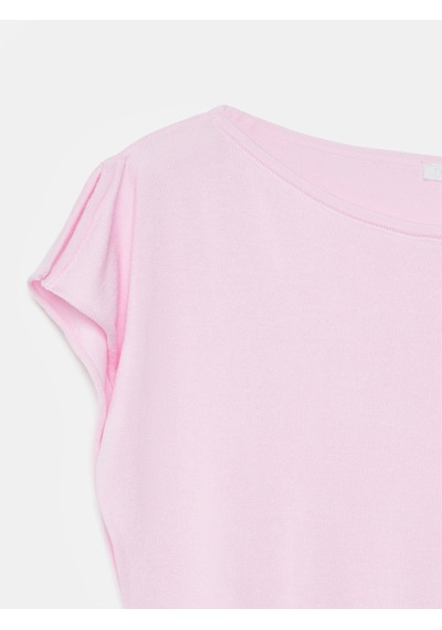 Dilvin 10870 Lyocell Karışımlı Dökümlü Bluz-toz Pembe