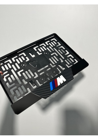 M Logo Karbon Pleksi Motor Plakalığı