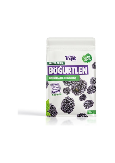Dondurularak Kurutulmuş Böğürtlen 18 G Freeze Dried Meyve Cipsi Çıtır Meyve Kurusu 1 Adet