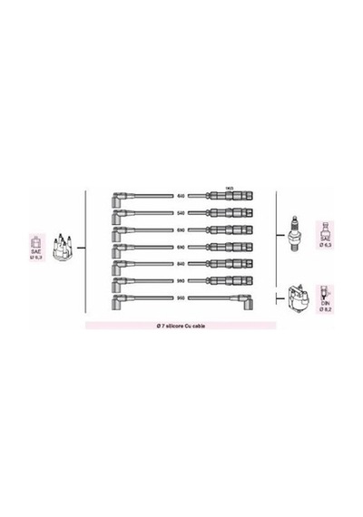 Buji- Kablosu Mercedes 190 E 2600 12v 1986-93-mercedes 260 1985-93 Netex Ntx Sp08 253