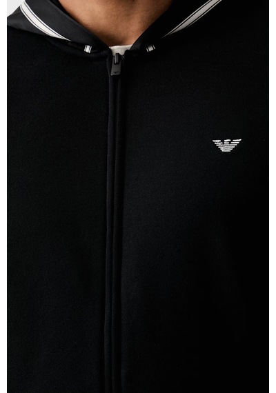 Emporio Armani Pamuklu Kapüşonlu Fermuarlı Sweat Erkek Sweat Em000653 Af25024 Uc001 Siyah