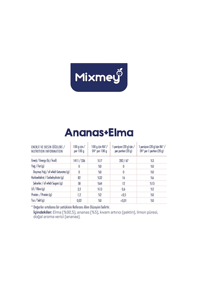 Ananas Meyve Barı 18 Adet Atıştırmalıklar Vegan, Glutensiz, Koruyucusuz 20gr X 18 Adet