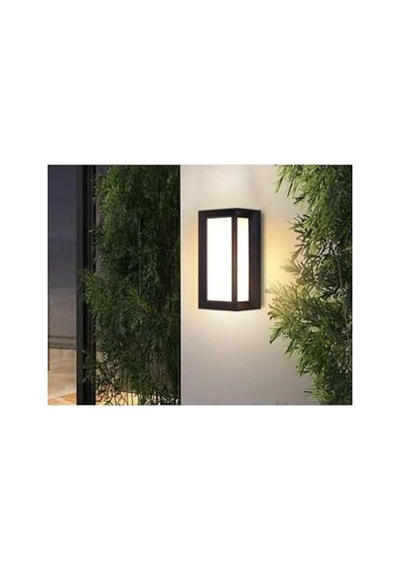 Bahçe Aydınlatması Led Işık 25cm E27 Duylu Zita Ultra Bahçe Duvar Aplik Su Geçirmez 10 Parça Siyah