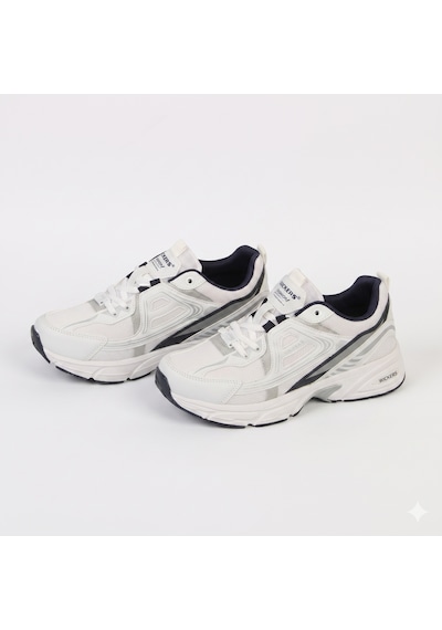 Wickers 3001 Beyaz Laci Unisex Sneakers Spor Ayakkabı Beyaz - Lacivert