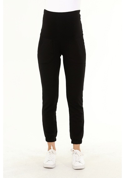 Luvmabelly Myra8090 - Siyah Hamile Jogger Eşofman