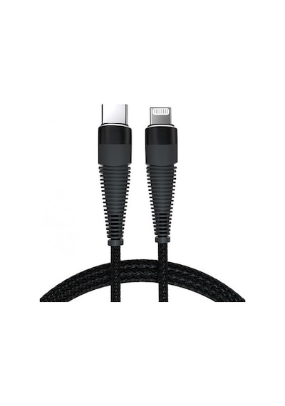 Pdateknoloji Apple Uyumlu iPhone Lightning 5a 100 W Örgülü Hızlı Şarj Ve Data Kablosu 1 Metre Siyah Szc-01