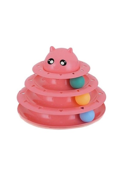 Kauçuk 3 Katlı Kedi Oyuncağı Turntable Cat Toy