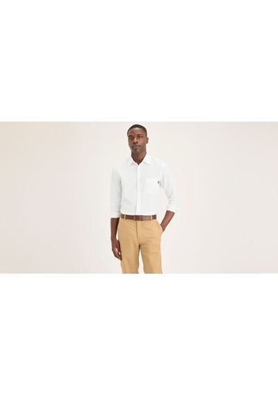 Dockers Slım Orıgınal Shırt Undyed Lınen Erkek Beyaz Gömlek - A1114