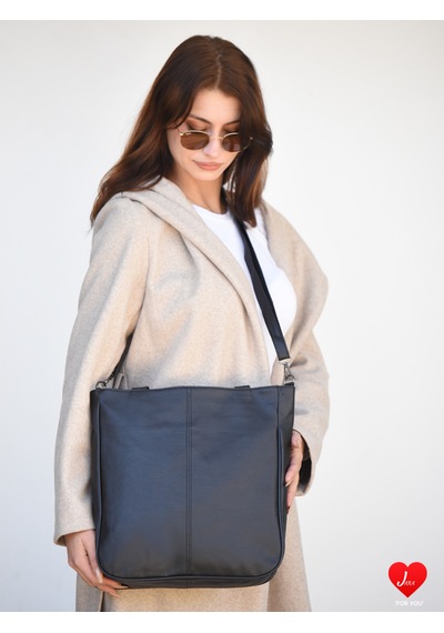 Jara Bag Juno Kadın Omuz Ve Çapraz Çanta Geniş Hacimli, Yumuşak Dokulu Ve Çok Bölmeli Siyah