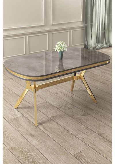 Canisa Jita Serisi 90x168 Lak Panel Gold Ayak Antrasit İroni Renk Mutfak Masası Masa Antrasit İroni Ayak Gold Canisa Jita Serisi 90x168 Lak Panel Gold Ayak Antrasit İroni Renk Mutfak Masası Masa Antrasit İroni Ayak Gold