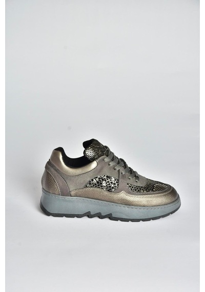 Fox Shoes V820720309 Gri Kalın Tabanlı Spor Ayakkabı Sneakers Gri