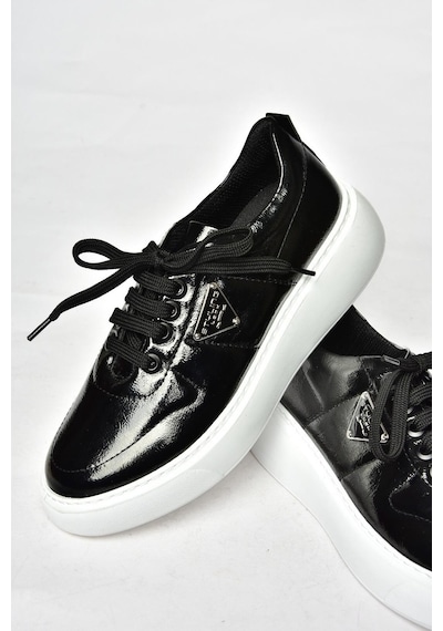 Fox Shoes S274048308 Siyah Rugan Spor Ayakkabı Sneakers Siyah