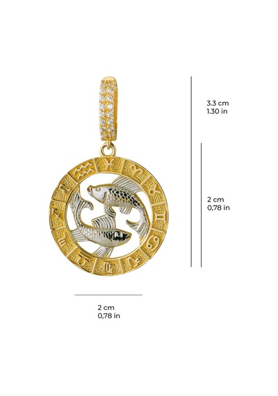 Balık Burç Altın Charm 2,93 Gr-6483