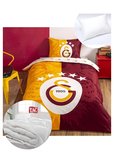 Taç Lisanslı Galatasaray 5.yıldız Nevresim Yorgan Yastık