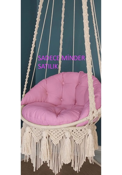 Pembe Makrome Salıncak Minderi M&ro Döşemelik Kumaşlı Sadece Minder Pembe Pembe Makrome Salıncak Minderi M&ro Döşemelik Kumaşlı Sadece Minder Pembe