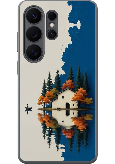 Samsung Galaxy S26 Ultra Uyumlu Sonbahar Evi Baskılı Silikon Kılıf Renkli