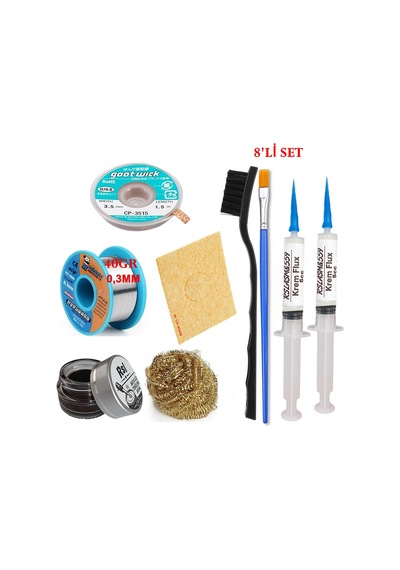 Mechanic Lehim Teli 0,3mm 40gr Havya Uc Temizleyici Rslasm Flux Ve Cp-3515 Lehim Emme Teli Seti2 St05