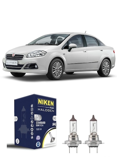 Fiat Linea 2008-2017 Kısa Far Ampulü H7 Halojen Ampul 12v 55w 2 Adet 3200k Güçlü Net Işık Yasal